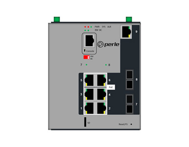 Perle 07016530 IDS-509G2PP6-C2MD2 - Industrial Managed Power over Ethernet Switch - 9 ports:   7 x 10/100/1000Base-T RJ-45 ports by PERLE