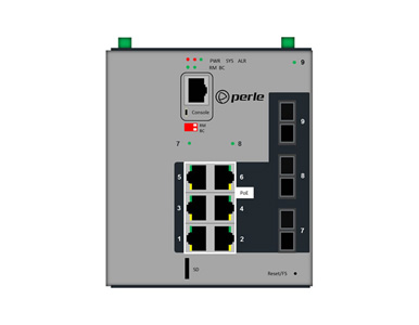 Perle 07017150 IDS-509G3PP6-C2MD05-SD10-XT - Industrial Managed PoE Switch - 9 ports:   6 x 10/100/1000Base-T RJ-45 po by PERLE