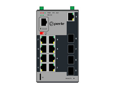 07017200 IDS-509CPP-XT - Industrial Managed Ethernet Switch - 9 ports: 8 x 10/100/1000Base-T RJ-45 ports, 8 of which are all PoE by PERLE