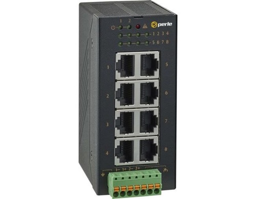 07017360 IDS-108GE - Industrial Gigabit Switch with 8 x 10/100/1000Mbps RJ45 Ethernet ports. -10 to 60C operating temperature. by PERLE