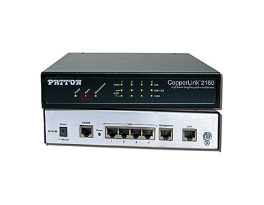 Patton 2160/EUI-2PK - CopperLink Multi Rate 11.4 Mbps 2-Wire Ethernet Extender Kit (1 Local Unit and 1 Remote Unit); 110-240 VAC by PATTON