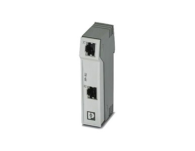 27030158 - PP-RJ-RJ DIN Rail Patch Panel: two RJ45 sockets, 10/100/1000Mbps, IP20 by PERLE