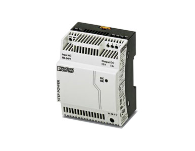 28685838 STEP-PS/1AC/12DC/5 Power Supply - STEP power supply for DIN rail mounting, input - 1-phase, output - 12 V DC/5 A by PERLE