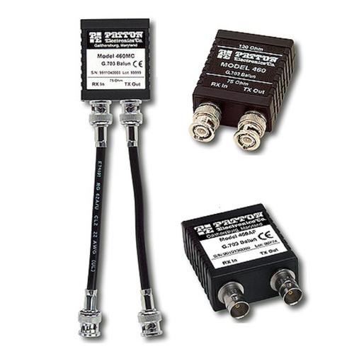 465MC - G.703 BALUN 75/120 OHM, WITH DUAL 1.6/5.6;  6' COAX CABLES by PATTON