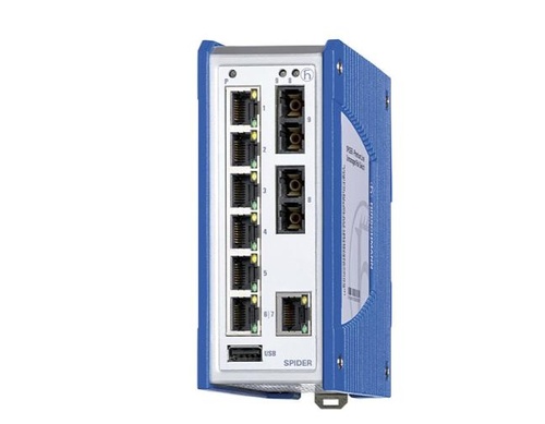 942335030 Spider III SPR20-7TX/2FM-EEC - Premium Series Industrial Unmanaged Ethernet Switch, 7 x 10/100Base-TX, RJ45 by HIRSCHMANN