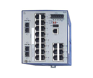 Hirschmann 943434045 RS20-2400S2S2SDAE - 24 ports 10/100Base-TX Industrial Managed Ethernet Swtich: 22 x 10/100Base-TX, RJ45 and by HIRSCHMANN