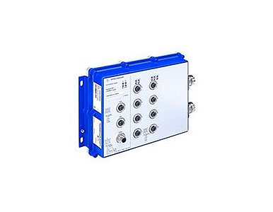 943988005 OCTOPUS OS30-0008021A1ATREP -  8 x 10/100 BASE-TX Managed Din Rail Switch. 8 x M12 D coding; Ports and 2x multimode LC by HIRSCHMANN