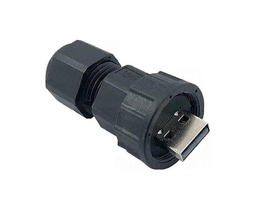 Moxa A-PLG-WPUSBA-IP67-01 - *Discontinued* - Field-installation screw-in USB A type male connector, rated IP67 by MOXA