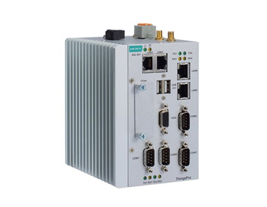 AIG-501-T-AP-AZU-LX - Advanced IIoT gateway with Intel Atom quad-core 1.91 GHz processor, 1 VGA port, 4 DIs, 4 DOs. by MOXA