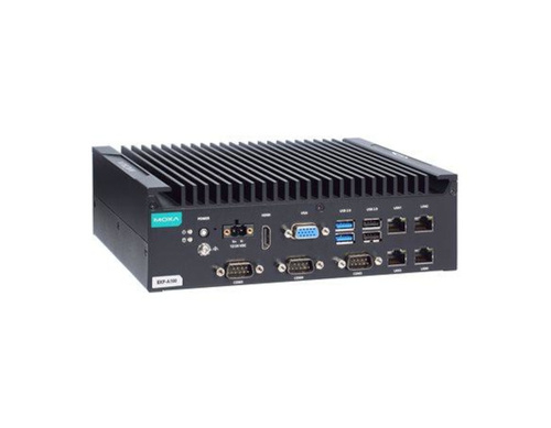 Moxa BXP-A100-E2-2L3C-T - Box type, Atom x6211E, 8GB DDR4, COMx5, LANx4, USBx6, DIOx4, VGA+HDMI, 12/24 VDC by MOXA