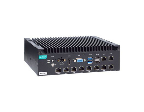Moxa BXP-A100-E4-8L-T - Box type, Atom x6425E, 8GB DDR4, COMx2, LANx10, USBx6, DIOx4, VGA+HDMI, 12/24 VDC by MOXA