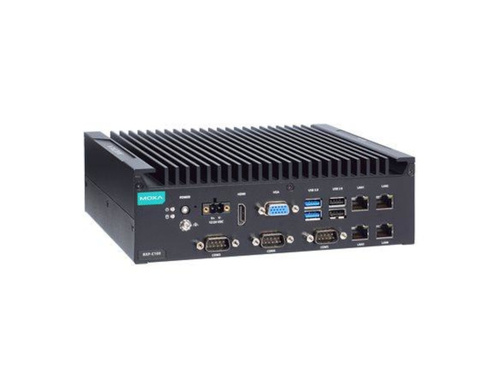 BXP-C100-C5-2L3C-T - Box type, Core i5-1145G7E, 8GB DDR4, COMx5, LANx4, USBx6, DIOx4, VGA+HDMI, 12/24 VDC by MOXA