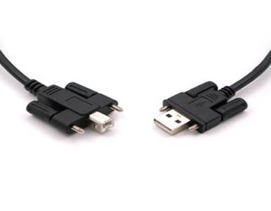 CB-USB3.0-A-B-2M-K - USB 3.0 Cable, A to B with Locking Feature, 2M, Black by ANTAIRA
