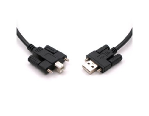 CB-USBA-USBB-2M-K - USB 2.0 Cable, A to B with Locking Feature, 2M, Black by ANTAIRA