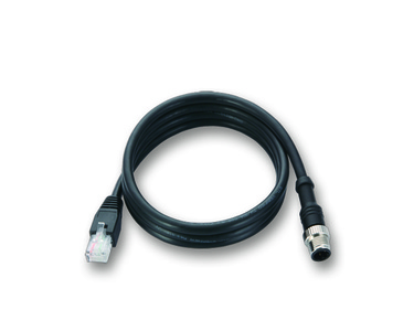 Moxa CBL-M12MM8PRJ45-BK-100-IP67 - 1-Meter  M12 to RJ45 Cat-5E UTP Ethernet cable with IP67-rated male 8-pin A-coded M12 connect by MOXA