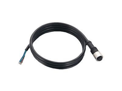 CBL-M12(FF5P)OPEN-200-IP67 - 2-meter M12-to-5-pin power cable with waterproof 5-pin A-coded M12 connector by MOXA