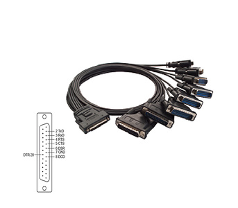 CBL-M68M25x8-100 - Cable/CBL-M68M25x8-100 (SCSI VHDCI 68 male to 8-port DB25 male connection) by MOXA