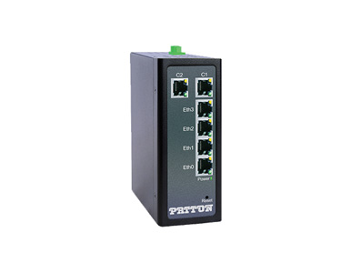Patton CL1314MDE/EUI - Ruggedized 5.7 Mbps CopperLink Multi-Drop Ethernet Extender; 2 x CopperLink; 4 x10/100; -40 to 85C; 100-2 by PATTON