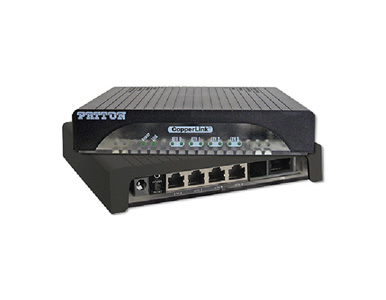 CL1324/R/EUI - Long Range CopperLink Ethernet Extender (Pre-Config Remote); 2 pair; 4 x10/100; external 100-240VAC by PATTON