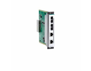 CM-600-2MSC-2TX - Fast Ethernet interface module with 2 10-100BaseT(X) ports, RJ45 connectors, and 2 100BaseFX multi-mode ports, by MOXA