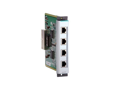 CM-600-4TX - Fast Ethernet interface module with 4 10100BaseT(X) ports, RJ45 connectors, -40 to 75C operating temperature by MOXA