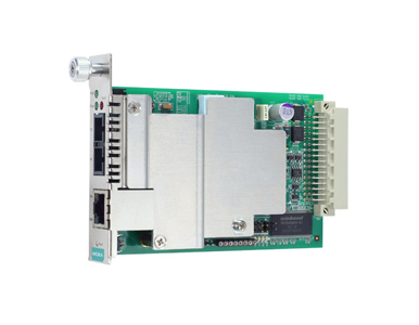 CSM-400-1218-T - 10100BaseT(X) to 100BaseFX slide-in managed module converter, single-mode SC connector, -40 to 75 C by MOXA