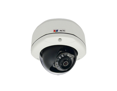ACTI D72A - *Discontinued* - 3MP Weatherproof Outdoor Dome IP Camera with Day/Night, Adaptive IR, Fixed Lens, Home Entrance Came by ACTi