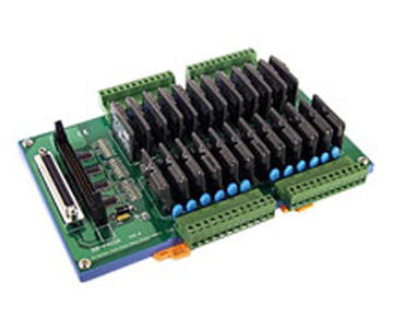 DB-24SSR/DIN - DB-24SSR with DIN-Rail Mounting Kit by ICP DAS