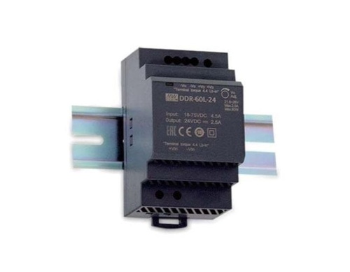 DDR-60G-12 - Module DC-DC 1-OUT 12V 5A 60W 6-Pin by MEANWELL