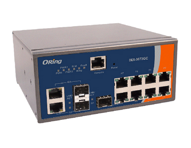 DES-3073GC-P - Rugged 7x 10/100TX (RJ-45) + 2 x Gigabit Combo ports with  power supply built-in by ORing Industrial Networking