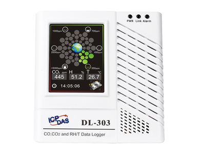 DL-303 - Remote CO and CO2 , Temperature, Humidy, Dew Point Data Logger by ICP DAS