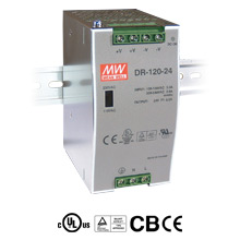 DR-120-24 - Industrial AC/DC Din Rail Power Supply Single Output 24V 5A 120W by MEANWELL