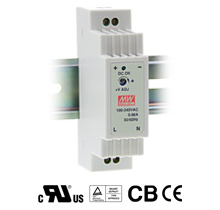 DR-15-24 - Industrial AC/DC Din Rail Power Supply Single Output 24V 0.63A 15.2W by MEANWELL