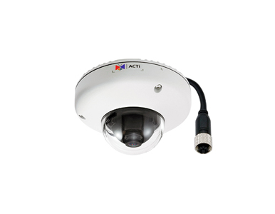 E918M - 3MP Outdoor Mini Dome with Superior WDR, M12 Connector, Fixed Lens by ACTi