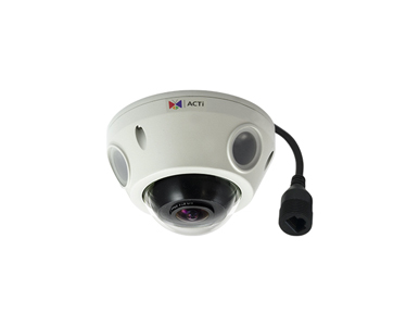 E927 - 10MP Outdoor Mini Fisheye Dome with D/N, Adaptive IR, Basic WDR, Fixed Lens by ACTi