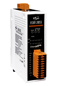 ECAT-2055 - 8 Channel Isolated DO, and 8 Channel DI, Dry and Wet Source by ICP DAS