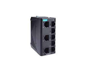 EDS-2008-EL-M-ST-T - 8-Port Entry-level Unmanaged Switch, 7 Fast TP ports, 1 multi-mode port, ST, -40 to 75 Degree C by MOXA