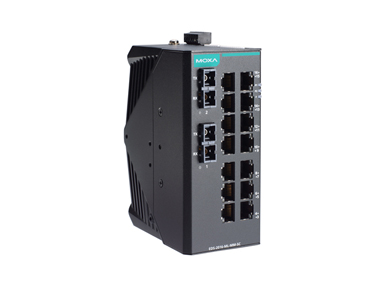 EDS-2016-ML-MM-SC-T - Unmanaged Ethernet switch with 14 10/100BaseT(X) ports, 2 100BaseFX multi-mode ports with SC connectors, a by MOXA