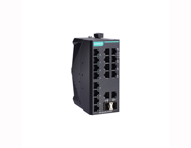 EDS-2018-ML-2GTXSFP - Unmanaged Gigabit Ethernet switch with 16 10/100BaseT(X) ports, 2 10/100/1000BaseT(X) or 100/1000BaseSFP p by MOXA
