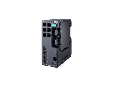 EDS-4008-2SSC-HV-T - Managed Ethernet switch with 6 10/100BaseT(X) ports, 2 100BaseFX single-mode ports with SC connectors by MOXA