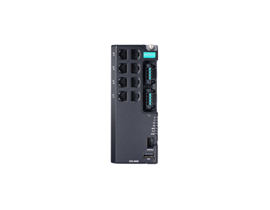 EDS-4008-LV-T - Managed Ethernet switch with 8 10/100BaseT(X) ports, dual power inputs 12/24/48 VDC, -40 to 75 degree C operatin by MOXA