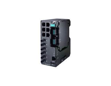 EDS-4009-3MST-HV - Managed Ethernet switch with 6 10/100BaseT(X) ports, 3 100BaseFX multi-mode ports with ST connectors by MOXA