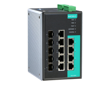 Moxa EDS-G509 - Managed full Gigabit Ethernet switch with 4 10/100/1000BaseT(X) ports, and 5 combo 10/100/1000BaseT(X) or 100/10 by MOXA