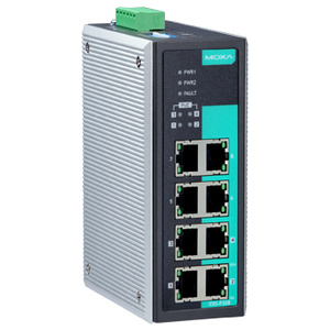 EDS-P308-T - Industrial IEEE802.3af Power-over-Ethernet Unmanaged Ethernet Switch with 8 10/100BaseT(X) ports, -40 to 75 Degree by MOXA