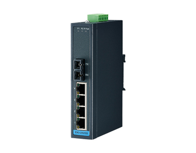 Advantech EKI-2525S-AE - 4 + 1FX Single-Mode unmanaged Ethernet switch by Advantech