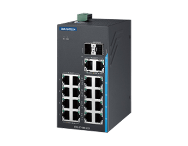 Advantech - 16FE+ 2Combo Industrial Unmanaged Switch by Advantech