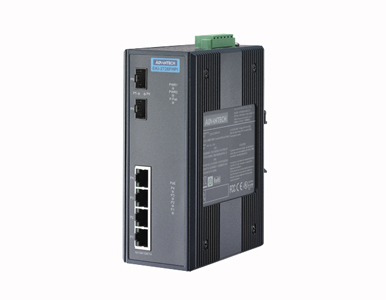 Advantech EKI-2726FHPI-AE - 4+2 Giga w/4 802.3at PoE Industrial Switch by Advantech