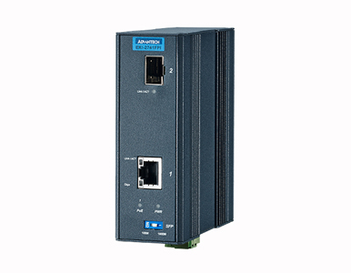 EKI-2741FHPI-AE - Gigabit Media Converter SFP with 1x PoE 60W by Advantech/ B+B Smartworx