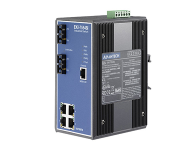 Advantech EKI-7554SI-AE - 4+2 100FX Port S.M. Managed Switch(Wide by Advantech