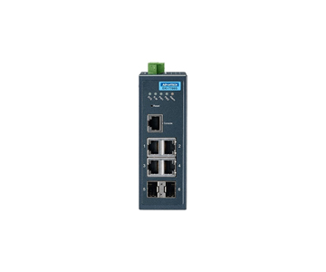 EKI-7706G-2FI-AE - 4GE + 2SFP Managed Ethernet Switch Wide Temp by Advantech/ B+B Smartworx